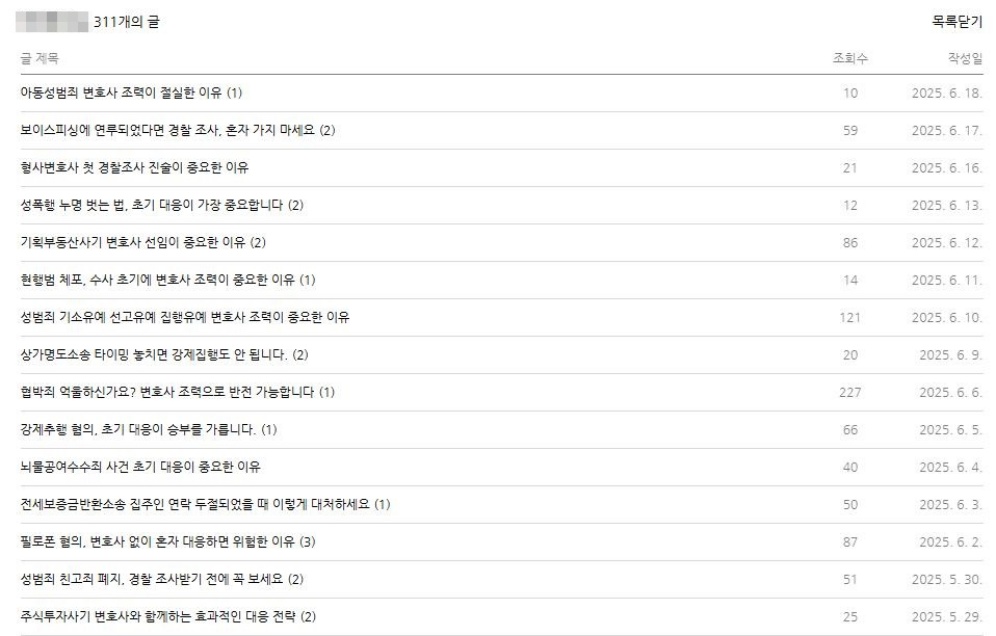 브랜드 블로그 관리